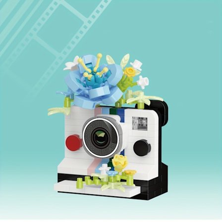 DIY Byggkloss Kamera Serie Skrivbordsdekoration Och Julklapp