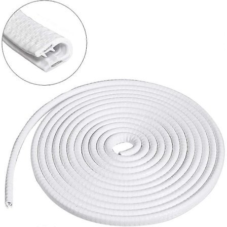 4m Kantbeskytter til bildør Gummi Metal Dørkant Kofanger Beskytter U Form Beskyttelsesliste Bil Båd Hvid