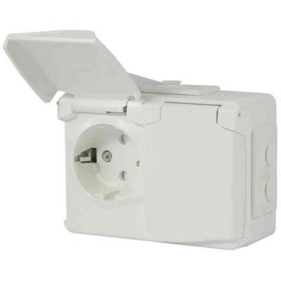 Norwesco 460004 Stikkontakt IP44, brannklassifisert, jordet 2-veis, Strømbrytere & vegguttak