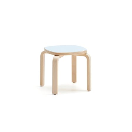 Pall VIDE, höjd: 310 mm, björk/blå