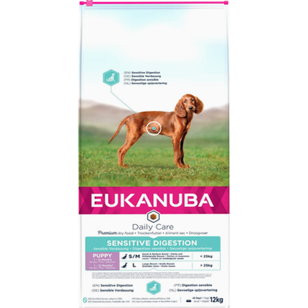 Eukanuba - Hund Daily Care Puppy Sensitive Digestion 12 kg - Hund - Hundefôr & hundemat - Tørrfôr for hund - ZOO.no