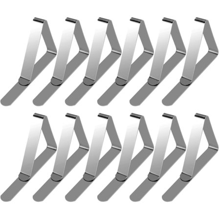 12 stk. dugklemmer til udendørs picnicbord, premium dugklemmer, tykke picnic-klemmer til spisebord, metaldug