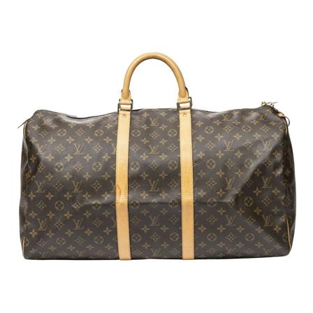 Louis Vuitton Vintage, Keepall 50 Bruin, Dames, Maat:ONE Size,brass