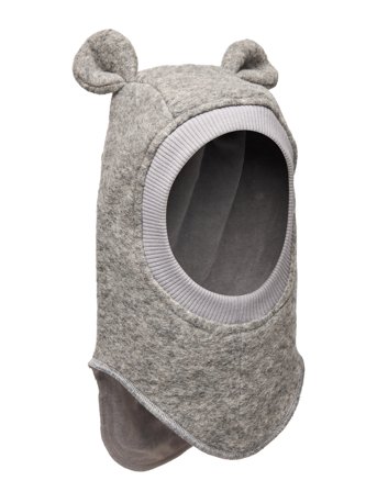 Huttelihut Balaclava Ears Wool - Grey - 52 -4Y