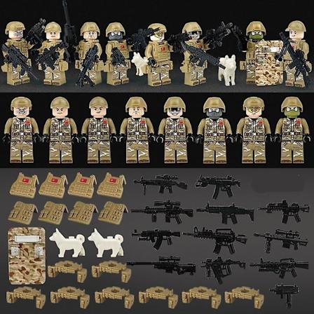 MOC 8 kpl Kaupunkipolisi SWAT Armeijan Minihahmot Sotilas Sarja Tarvikkeilla Minihahmot Lapsille