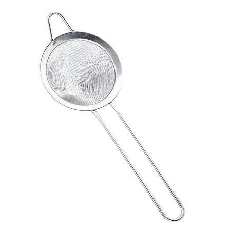 Kartionmuotoinen cocktail-siivilä ruostumattomasta teräksestä, hienosilmäinen baarisihvilä, baaritarvike Q