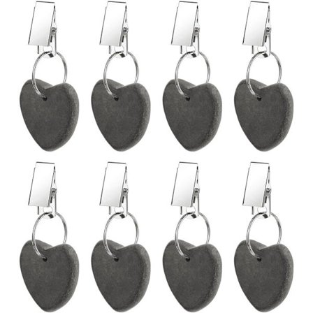 8 stycken - 4*4cm - Bordsduk Tyngdklämmor - Marmor Bordsduksklämma - Picknick Bordsduksklämmor