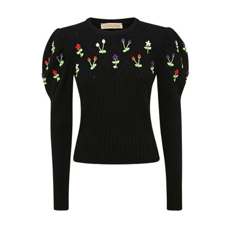 Cormio, Round-neck Knitwear Zwart, Dames, Maat:M