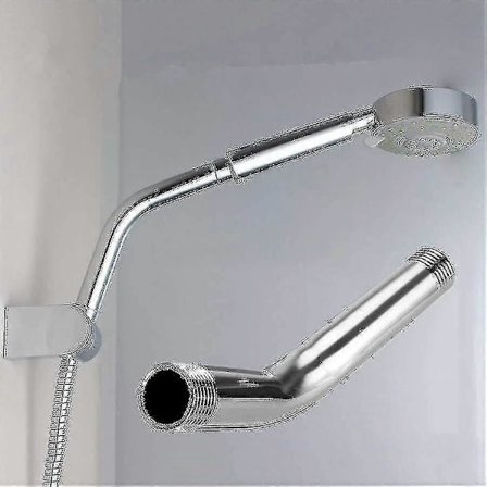 Brusehoved i rustfrit stål - Forlænger ekstra rør, vægmonteret - yvan