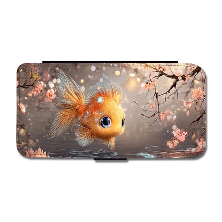 Söt Tecknad Guldfisk Samsung Galaxy A55 5G Flip Mobilfodral