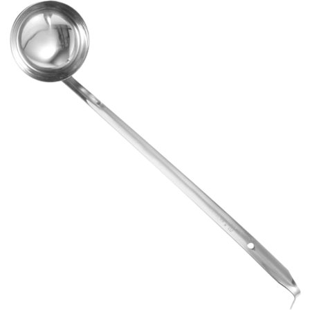 Røreskje i rustfritt stål, lang skaft, suppeøse, multifunksjonell vannøse, serveringsskje
