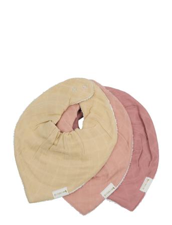 Bandana Bib - Pastel Flower - 3 Pac Baby & Maternity Care & Hygiene Dry Bibs Multi/mønstret Fabelab