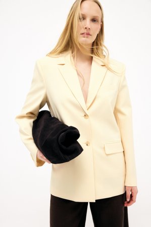 NA-KD Oversized Open Back Blazer - Oversized Blazer - Gul - EU 34