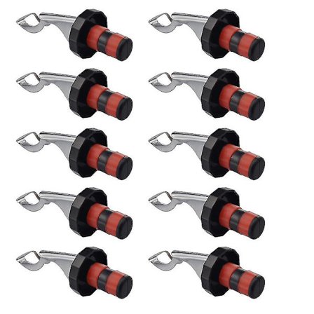 10st vinproppar Expanderande manuell dryckesflaskplugg Återanvändbar läcksäker vinflaska lufttät