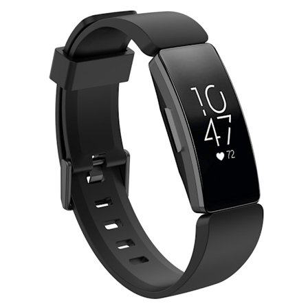 Fitbit Inspire/Inspire HR/Inspire 2 -silikoniranneke, musta