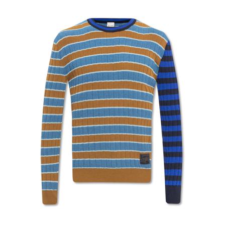 Paul Smith, Striped sweater Blauw, Heren, Maat:L,Katoen,Streeppatroon