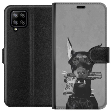 Samsung Galaxy A42 5G Lompakkokotelo Gr Hund Grafisk Design Tuff Djurmotiv Street Art Urban