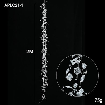 Fiskesnøre fast perle kjede som forbinder perler jule iskrystall anheng perler rotting krans juletrepynt