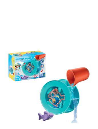 Playmobil 1.2.3 Aqua Vannvirvelhjul Med Babyhai - 70636 Patterned PLAYMOBIL