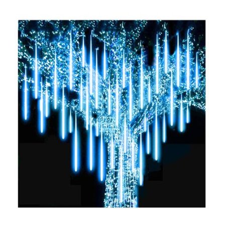 Roytong Meteorskur Regndroppar Ljus, LED Istapp Ljus Blå