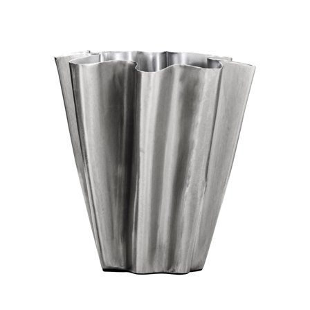 House Doctor Flood Vas låg, borstat silver | Inredning > Vaser & Krukor | Bagaren och Kocken