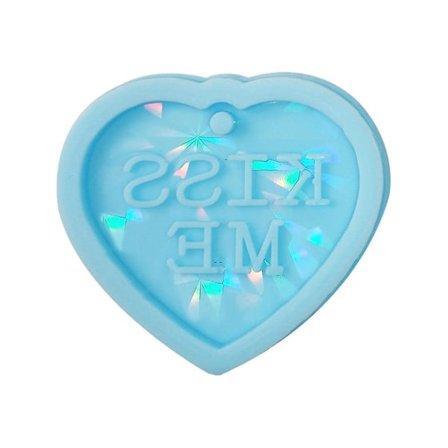 Smyckesgjutform, silikonhänge Resin Form med hål för D