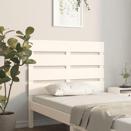 Vidaxl Sänggavel Vit 90x3x80 Cm Massiv Furu Vit