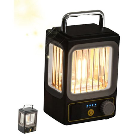 Solcelledrevet lanterne, håndholdte campinglanterner, 9,5 x 8 x 16,5 cm, genopladelige havelamper, udendørs bordlampe