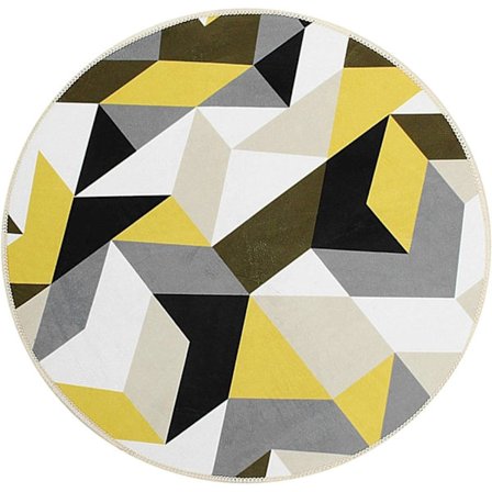 Rund matta, flanell sittunderlag tvättbar matta stolsmatta sovrum dec