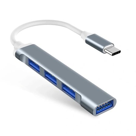 USB C Hub Multiport Adapter Kompatibel med Windows10/8/7/Vista/XP/MacBook/Pro/Air/MateBook/Notebook/Sumsang GalaxyBook/Telefoner, Grå-XF17-
