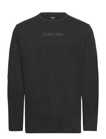 L/S Crew Neck Tops T-Langærmet Skjorte Black Calvin Klein