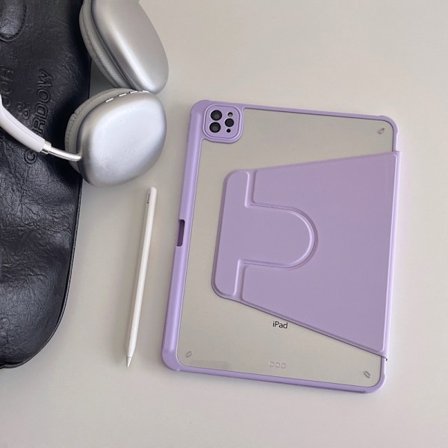 Fodral för iPad 7/8/9 10.2 /Pro 10.5" /Air 3 Elegant Lila Tri fold Flip Roterande Ställ