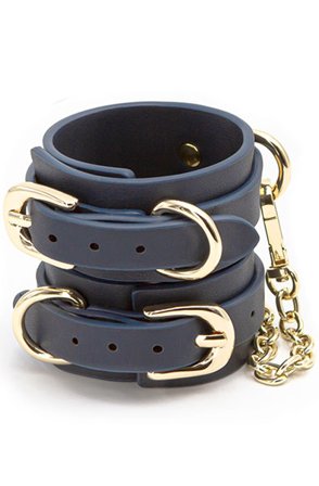 Bondage Couture Handschellen Blau