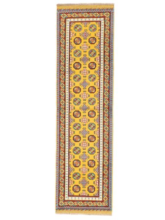 Afghan Fine Rug Hand Knotted 81X293 Runner Brown/Orange Afghanistan