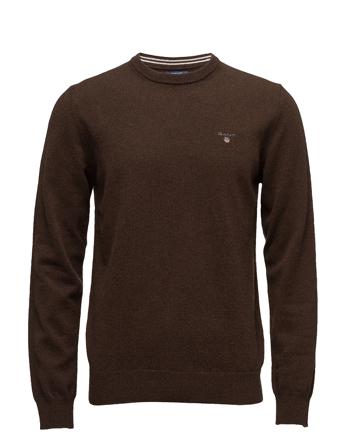 Superfine Lambswool Crew T-shirts Long-sleeved Brun GANT