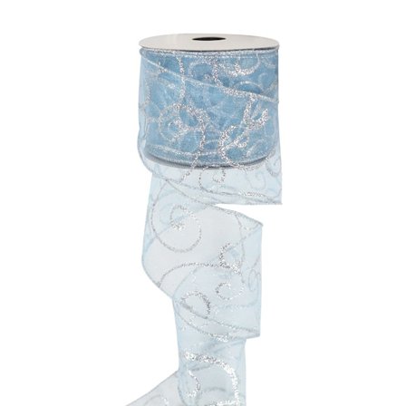 Glitter Ribbon Christmas Wired Edge 5 5