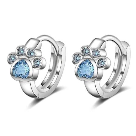 Børneøreringe - 925 Sterling Sølv - Hundepote - Pige- og Katteøreringe style352