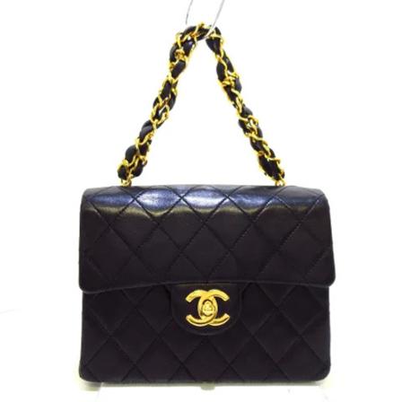 Chanel Vintage Pre-owned Shoulder Väska svart, Dam Vintage Väskor, Dam, Storlek: ONE SIZE