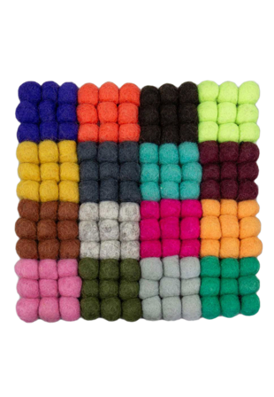 A World of Craft Square Grytunderlägg 17X17 cm Kökstextil Flerfärgad 18X18