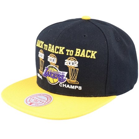 Mitchell & Ness - Los Angeles Lakers Champs 00-03 Hwc Black/Gold Snapback Snapback Black Cap - NBA @ Hatstore