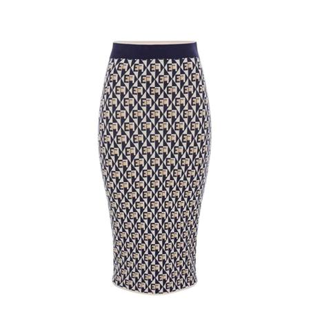 Elisabetta Franchi Rok , Zwart , Dames , Maat: XS Kokerrokken