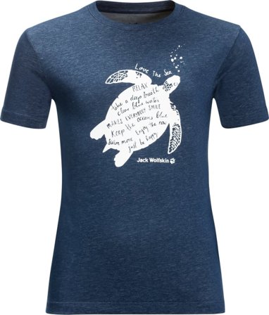 Jack Wolfskin Kids' Ocean Turtle Tee Children short-sleeved sweaters Blue 128