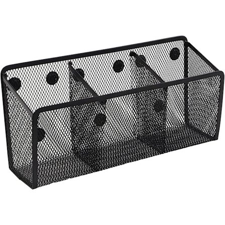 Magnetisk pennhållare, nätförvaringskorg med extra stark magnet för kylskåp, whiteboard, skåptillbehör, kontorsmaterialorganisatör