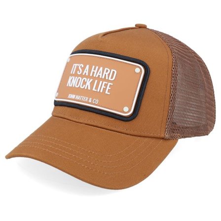 John Hatter & Co - Brun trucker Keps - It's A Hard Knock Life Brown A-Frame Trucker @ Hatstore