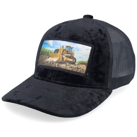 Kinder Calza Pennello - Schwarz trucker Cap - Kinder Bulldozer Velvet Black A-Frame Trucker @ Hatstore