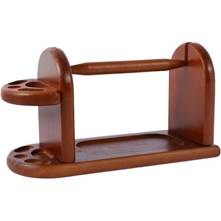 Garnholder i træ til strikning og hækling, garnstativ med slidser, bærbar garnholder, stabil garnnøgle dispenser, uldfikseringsbeslag