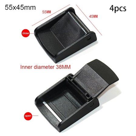 4stk Indbindingsrem Spænde Plast Pressespænde 55X45MM
