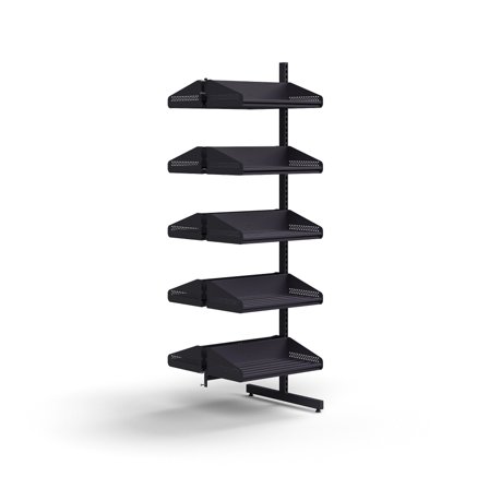 Garderobenelement ENTRY, Unterschrank-Anbau, 10 Schuhböden, 1800x600x600 mm, anthrazit