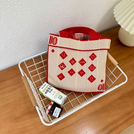 Vævet taske Crossbody-taske RØD