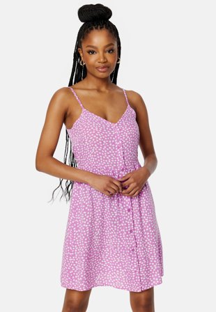 Pieces Tala Slip Dress Violet AOP:DOT Klær
